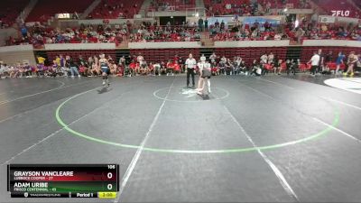 106 lbs Quarters & 1st Wb (16 Team) - Grayson Vancleare, Lubbock Cooper vs Adam Uribe, Frisco Centennial