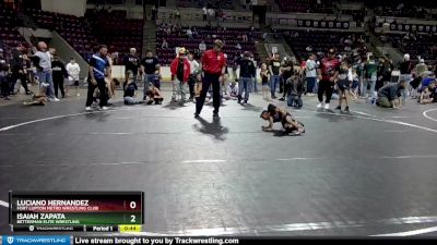 32-34 lbs Round 3 - Luciano Hernandez, Fort Lupton Metro Wrestling Club vs Isaiah Zapata, Betterman Elite Wrestling