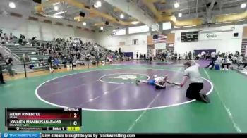 106 lbs Semifinal - Jovaien Manibusan-Bamba, Spanaway Lake vs Aiden Pimentel, Selah