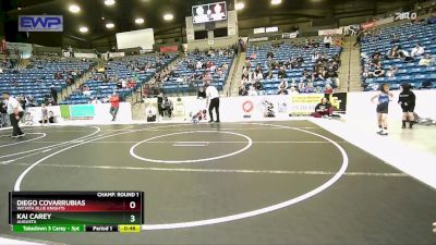 67 lbs Champ. Round 1 - Diego Covarrubias, Wichita Blue Knights vs Kai Carey, Augusta