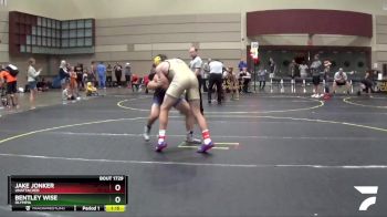 155 lbs Cons. Round 3 - Jake Jonker, Unattached vs Bentley Wise, Olympia