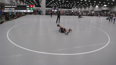 84 lbs Champ. Rd Of 32 - Hudson Beach, Young Guns Wrestling Club vs Brody Flier, Iowa