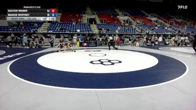 126 lbs Cons. Rd Of 32 - Dalton Weber, NJ vs Mason Whitney, PA