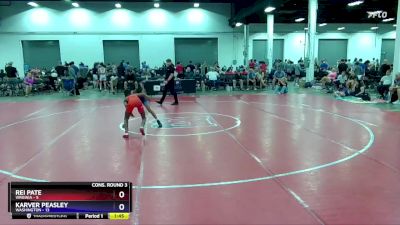 83 lbs Semis & 3rd Wb (16 Team) - Rei Pate, Virginia vs Karver Peasley, Washington