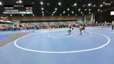 106 lbs Champ. Round 2 - Cody Holtberg, St. Mary`s vs Evan Caito, Gregori
