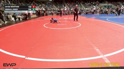 54 lbs 2nd Place - Jayzie Whitford, TEAM PRIDE ACADEMY vs Kendall Henry, Powerhouse Comanche OK