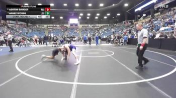 157 lbs Cons. Round 1 - Ashton Bauder, Pittsburg HS vs Arnez Woods, Leavenworth HS