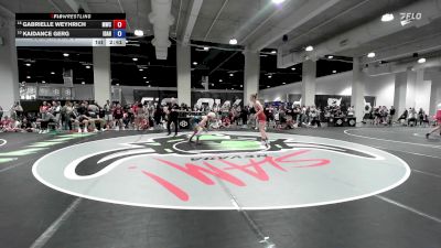 Senior Women Freestyle FS - 57 lbs Cons. Round 3 - Gabrielle Weyhrich, MWC Wrestling Academy vs Kaidance Gerg, Idaho