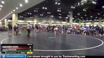 107 lbs Round 9 (10 Team) - Alexandria Evans, Charlie`s Angels- GA Black vs Akane Metcalfe, SD Heat