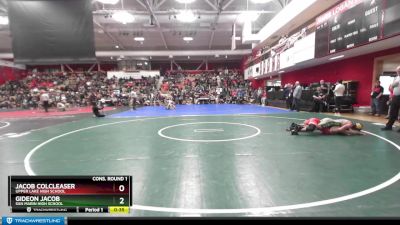 146 lbs Cons. Round 1 - Jacob Colcleaser, Upper Lake High School vs Gideon Jacob, San Marin High School