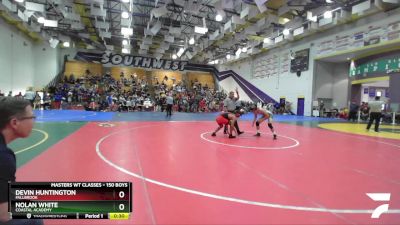 150 Boys Cons. Round 3 - Nolan White, Coastal Academy vs Devin Huntington, Fallbrook