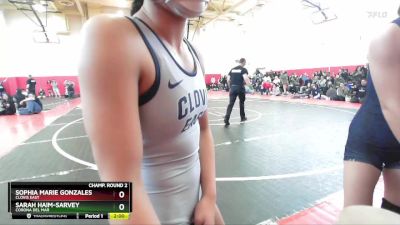 110 lbs Champ. Round 2 - Sarah Haim-Sarvey, Corona Del Mar vs Sophia Marie Gonzales, Clovis East