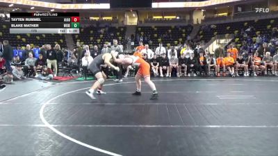 175 lbs Finals (1st & 3rd) - Tayten Rummel, Algona vs Blake Mather, West Delaware, Manchester