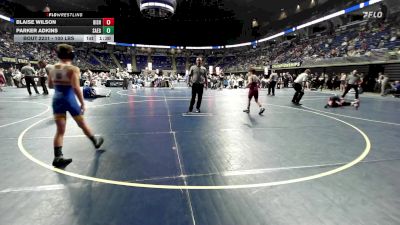 100 lbs Consy 6 - Blaise Wilson, Bishop McCort vs Parker Adkins, Saegertown