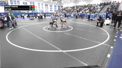 105 lbs Cons. Round 2 - Hayley Pascua, Aliso Niguel vs Jay Yap, South Torrance