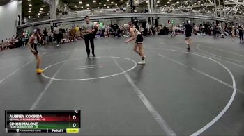 72 lbs Placement (4 Team) - Simon Malone, Team Germantown vs Aubrey Kokinda, Revival Uprising Orange