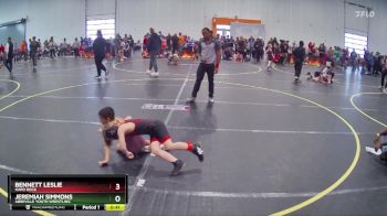 55 lbs Cons. Round 3 - Jeremiah Simmons, Abbeville Youth Wrestling vs Bennett Leslie, Hard Rock