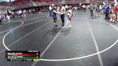 130 lbs Champ. Round 2 - Rafe Clouse, Sutherland Youth Wrestling Club vs George Kollman, Nebraska Boyz