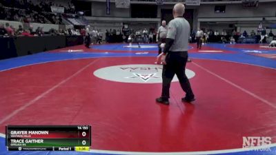 7A 150 lbs Quarterfinal - Trace Gaither, Opelika Hs vs Grayer Manown, Vestavia Hills