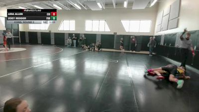 86-95 lbs Cons. Round 2 - Aria Allen, Centennial Middle School vs Zoey Redder, Powell Middle School