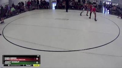 129 lbs Cons. Round 2 - Jonny Kohout, Nebraska vs Zaen Green, Kearney High School Wrestling