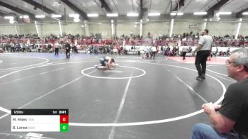 120 lbs Consi Of 8 #2 - Max Maes, Taos Jr Wrestling vs Bryce Lance, Bloomfield Youth Wrestling