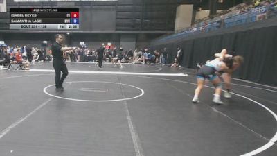 138 lbs Quarterfinal - Samantha Lage, Missouri Valley College vs Isabel Reyes, Friends University