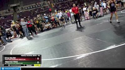 92 lbs Quarterfinal - Tristan Pino, Betterman Elite Wrestling vs Kyle Blow, Pikes Peak Warriors Wrestling