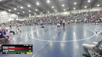 160 lbs Champ. Round 2 - Kyden Cefalo, Box Elder vs Ryker Church, Riverton