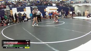 100 lbs. Champ. Round 2 - Taylor Simshauser, North County (Bonne Terre) vs Hadley Davis, Ft. Zumwalt North