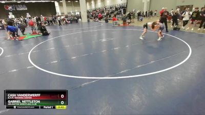 100 lbs Cons. Round 2 - Gabriel Nettleton, Arlington Wrestling Club vs Cash Vanderwerff, B.A.M. Training Center