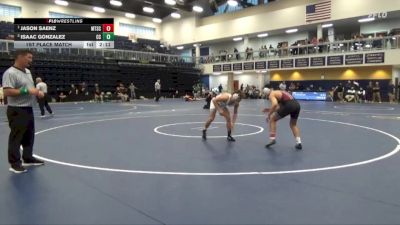 141 lbs 1st Place Match - Jason Saenz, Mt. San Antonio College vs Isaac Gonzalez, Cerritos College