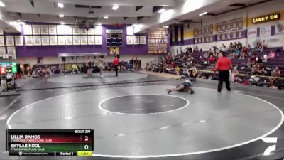 100 lbs Round 3 - Lillia Ramos, Thorobred Wrestling Club vs Skylar Kool, Titans Wrestling Club