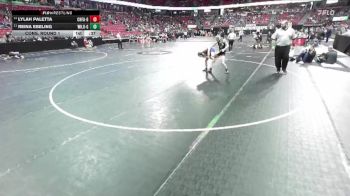 Girls 100 lbs Cons. Round 1 - Lylah Paletta, Chippewa Falls-Girls vs Reina Ebeling, Wisconsin Lutheran-Girls