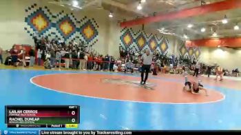 98 lbs Quarterfinal - Lailah Cerros, Portage High School vs Rachel Dunlap, Rensselaer Central