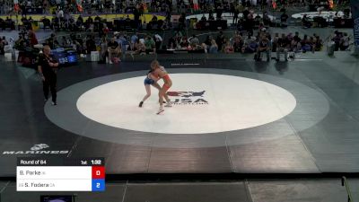 136 lbs Round Of 64 - Brielle Parke, IA vs Sophia Fodera, CA