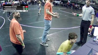 65 lbs Cons. Round 2 - Benjamin Palmer, Oakland-Craig Wrestling Club vs Harrison Raper, The Best Wrestler