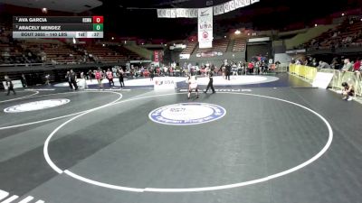 140 lbs 1st Place Match - Ava Garcia, Red Star Wrestling Academy vs Aracely Mendez