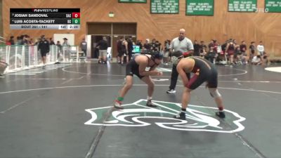 141 lbs 1st Place Match - Luis Acosta-Tackett, Bakersfield College vs Josiah Sandoval, Sacramento City College
