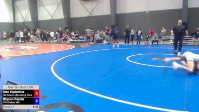 106 lbs Cons. Semis - Max Espindola, Mt Adams Wrestling Club vs Bryson Casilla, UP Outlaw WC