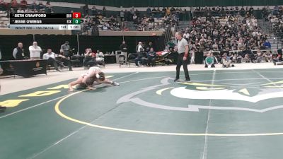 150-2A/1A 1st Place Match - Seth Crawford, Brunswick vs Jesse Owings, Francis Scott Key