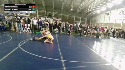 126 lbs Cons. Round 3 - Harley Boren, Northside Wrestling Club vs Anthony Peña, Madison Junior High