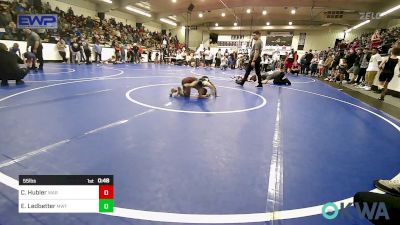 55 lbs Consi Of 8 #2 - Clay Hubler, Warner Eagles Youth Wrestling vs Edward Ledbetter, Muskogee Wrestling Federation