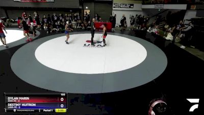 105 lbs Round 3 (16 Team) - Dylan Marin, IEWA-FR vs Destiny Huitron, LAWA-FR