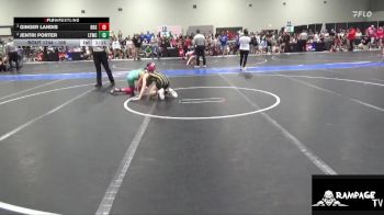 105 lbs Semifinal - Ginger Landis, RSA Red Storm vs Jentri Porter, Leoti Takedown Wrestling Club