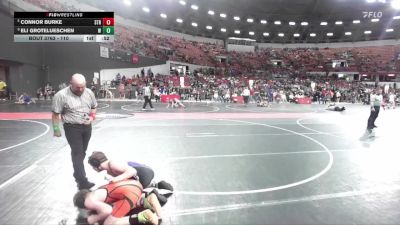 110 lbs Cons. Semi - Connor Burke, Stratford vs Eli Grotelueschen, Dodgeland Wrestling Club