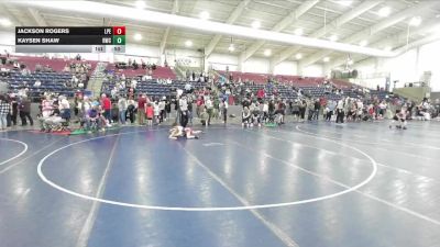 62 lbs Cons. Round 2 - Kaysen Shaw, RWC - Roy Wrestling Club vs Jackson Rogers, Champions Wrestling Club