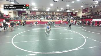 120 lbs Cons. Round 5 - Logan Casch, Timberline High School vs Caleb Lombardo, Middleton
