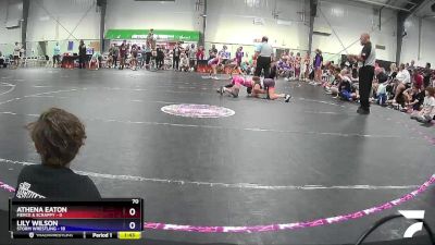 70 lbs Round 1 (3 Team) - Lily Wilson, Storm Wrestling vs Athena Eaton, Fierce & Scrappy