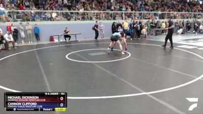 152 lbs Round 4 - Cannon Clifford, Chugach Eagles Wrestling Club vs Michael Dickinson, Soldotna Whalers Wrestling Club